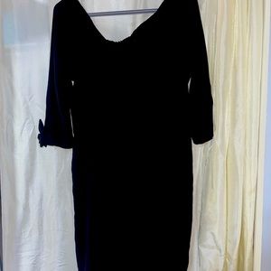 Loft black off the shoulder dress, size L.